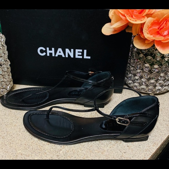 CHANEL Shoes - 💯 Chanel t-strap sandals